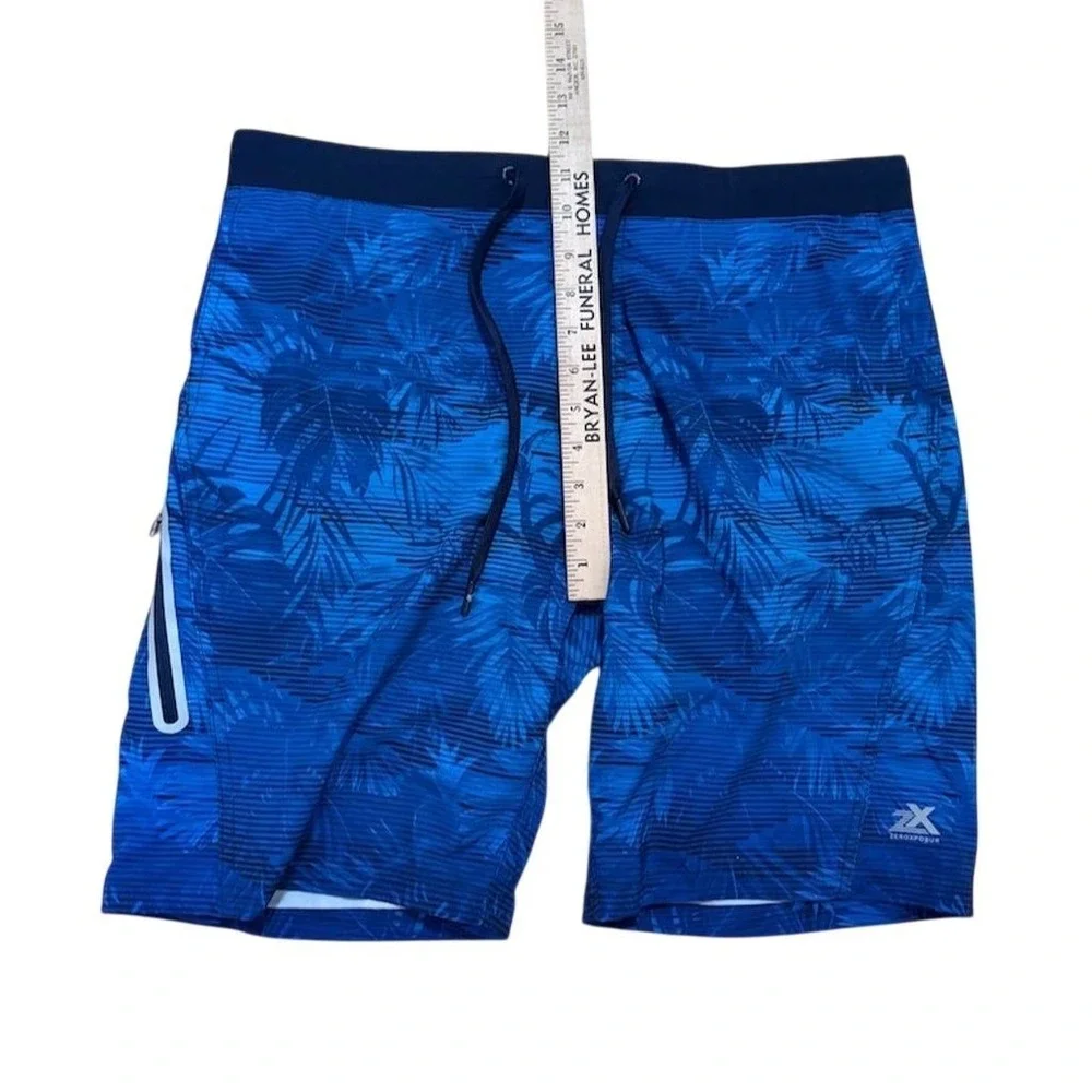 ZeroXposur Men Swim Trunks M Navy Blue Swim Shorts UV Protection resort vacation